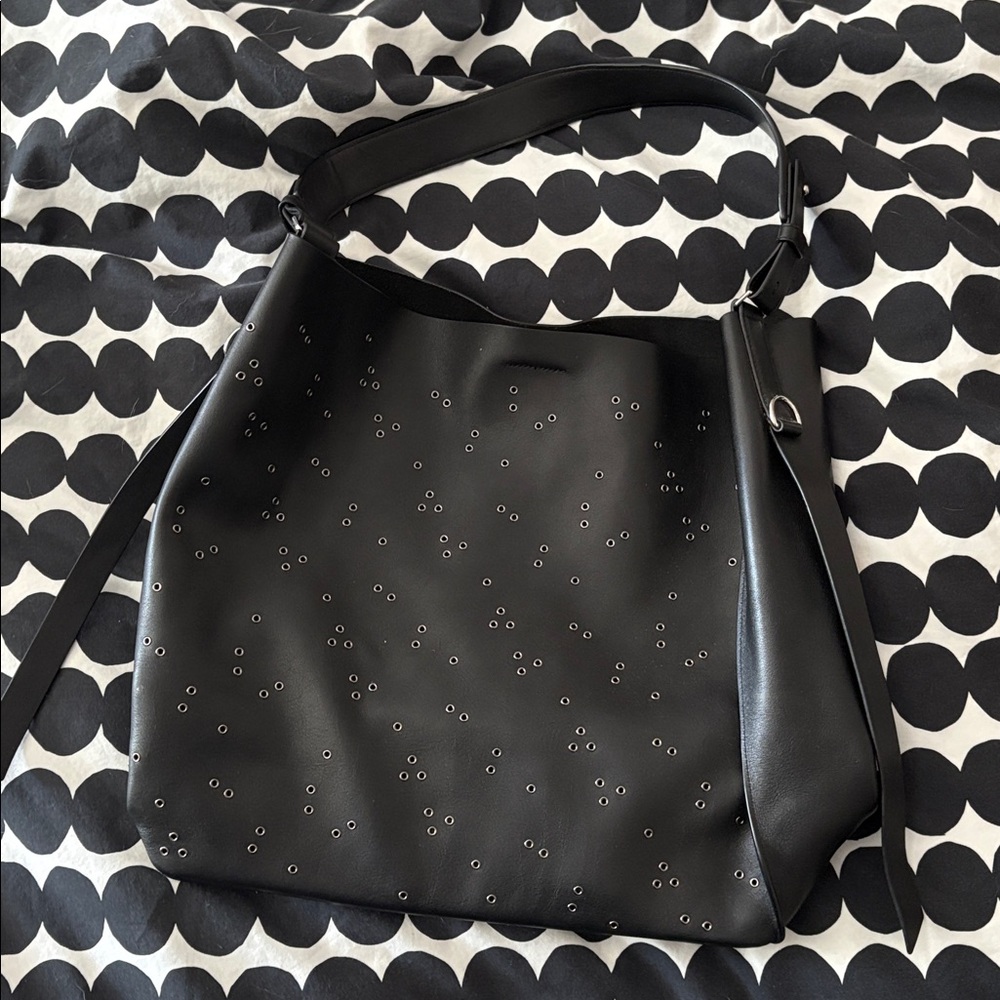 AllSaints Junai North South Leather Tote – Black – Excellent Condition